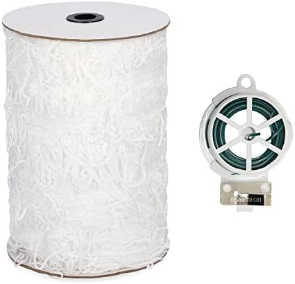 ROONOVA: Nylon Trellis Net Roll 5 ft x 350 ft | רשת רשת לגינה | שלם עם חוט טוויסט גן | רשת גינה